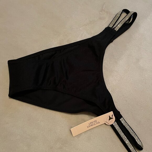 Victoria's Secret, S, Bling Strap, Black, Bikini. - Picture 3 of 6